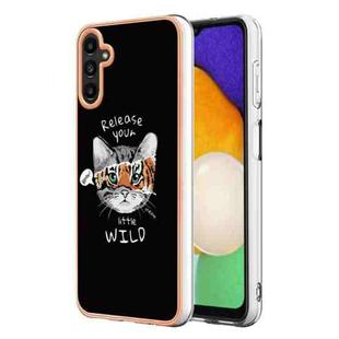 For Samsung Galaxy A35 5G Electroplating Marble Dual-side IMD Phone Case(Natural Growth)