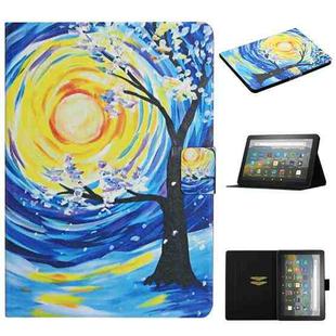 For Amazon Kindle Fire Max 11 Colored Drawing Smart Leather Tablet Case(Starry Sky Tree)