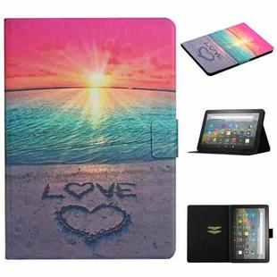 For Amazon Kindle Fire Max 11 Colored Drawing Smart Leather Tablet Case(Sunrise)