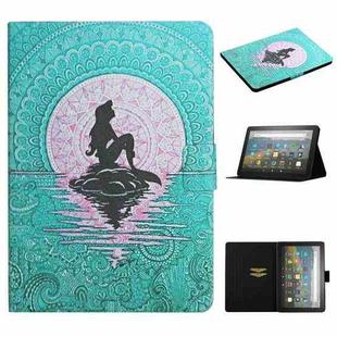 For Amazon Kindle Fire Max 11 Colored Drawing Smart Leather Tablet Case(Mermaid)