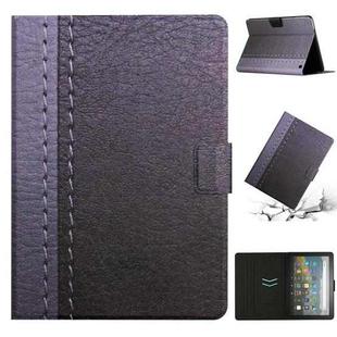 For Amazon Kindle Fire Max 11 Solid Color Stitching Smart Leather Tablet Case(Grey)