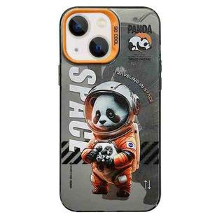 For iPhone 14 Astronaut Pattern PC Phone Case(Black Panda)