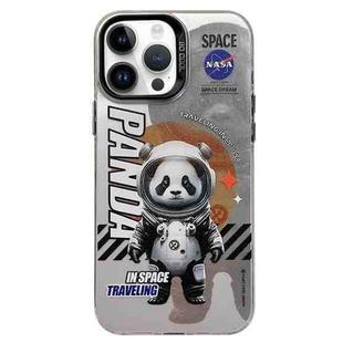 For iPhone 13 Pro Astronaut Pattern PC Phone Case(Gray Panda)