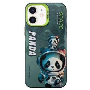 For iPhone 11 Astronaut Pattern PC Phone Case(Green Space Panda)