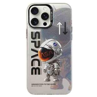 For iPhone 15 Pro Max Astronaut Pattern PC Phone Case(Gray Astronaut)
