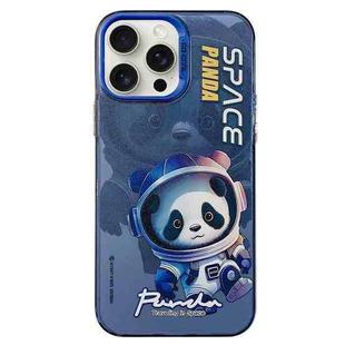 For iPhone 15 Pro Astronaut Pattern PC Phone Case(Blue Space Panda)