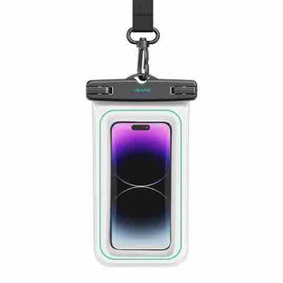 USAMS US-YD013 6.7 inch Sponge Float Transparent IP68 Waterproof Swimming Cell Phone Bag(White)
