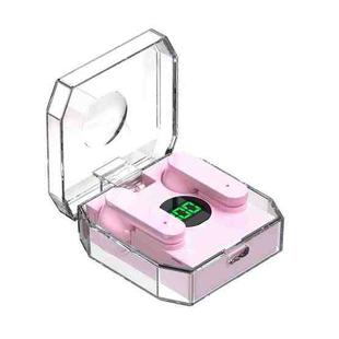 K30 Transparent Capsule Digital Display Touch Control Bluetooth Earphones(Pink)