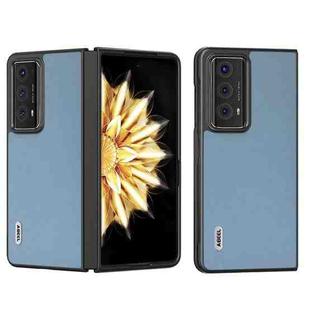 For Honor Magic V2 Haze Texture PU Phone Case(Light Blue)