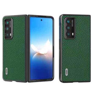 For Honor Magic Vs2 ABEEL Genuine Leather Litchi Texture Phone Case(Green)