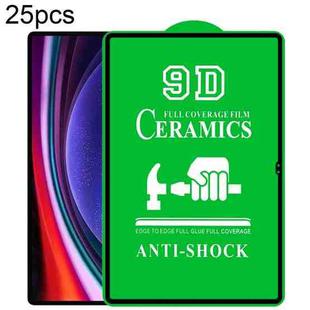 For Samsung Galaxy Tab S9 Ultra 25pcs 9D Full Screen Full Glue Ceramic Film