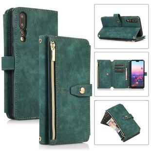 For Huawei P20 Pro Dream 9-Card Wallet Zipper Bag Leather Phone Case(Green)