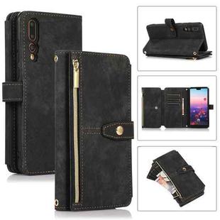 For Huawei P20 Pro Dream 9-Card Wallet Zipper Bag Leather Phone Case(Black)
