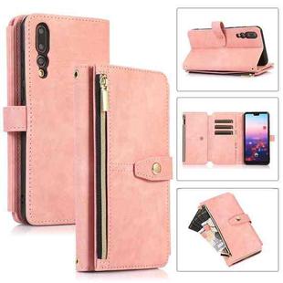 For Huawei P20 Pro Dream 9-Card Wallet Zipper Bag Leather Phone Case(Pink)
