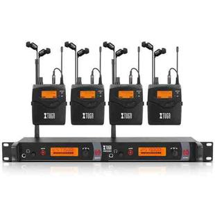 XTUGA RW2080 UHF Wireless Stage Singer In-Ear Monitor System 4 BodyPacks(UK Plug)