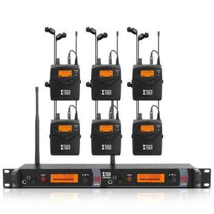 XTUGA RW2080 UHF Wireless Stage Singer In-Ear Monitor System 6 BodyPacks(AU Plug)