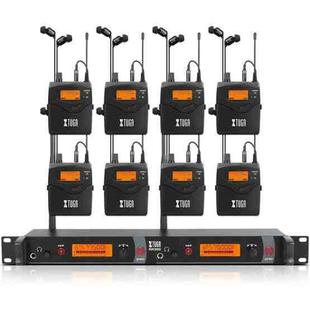 XTUGA RW2080 UHF Wireless Stage Singer In-Ear Monitor System 8 BodyPacks(AU Plug)