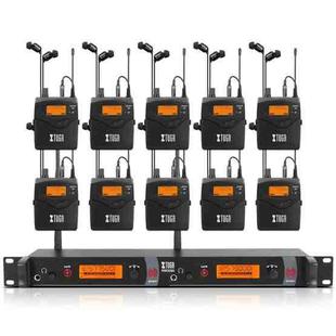 XTUGA RW2080 UHF Wireless Stage Singer In-Ear Monitor System 10 BodyPacks(AU Plug)