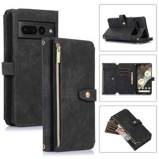 For Google Pixel 7 Pro Dream 9-Card Wallet Zipper Bag Leather Phone Case(Black)