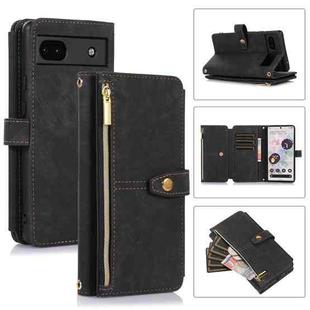 For Google Pixel 6a Dream 9-Card Wallet Zipper Bag Leather Phone Case(Black)