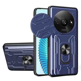 For Xiaomi Redmi A3 Sliding Camshield TPU+PC Phone Case with Card Slot(Blue)