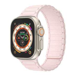 For Apple Watch Ultra 49mm Magnetic Loop Silicone Watch Band(Pink)