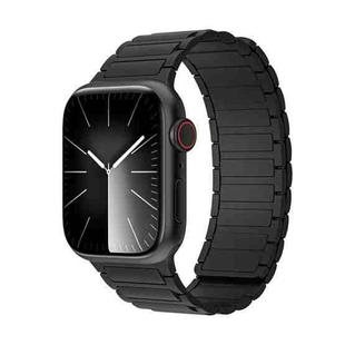 For Apple Watch SE 44mm Magnetic Loop Silicone Watch Band(Black)