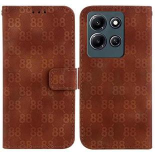For Infinix Note 30i Double 8-shaped Embossed Leather Phone Case(Brown)
