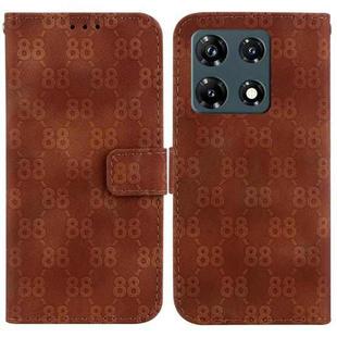 For Infinix Note 30 Pro Double 8-shaped Embossed Leather Phone Case(Brown)