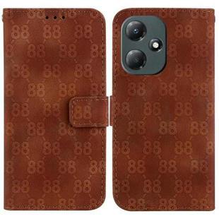 For Infinix Hot 30 Play / X6835 Double 8-shaped Embossed Leather Phone Case(Brown)