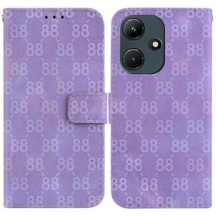 For Infinix Hot 30i / X669C Double 8-shaped Embossed Leather Phone Case(Purple)