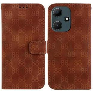 For Infinix Hot 30i / X669C Double 8-shaped Embossed Leather Phone Case(Brown)