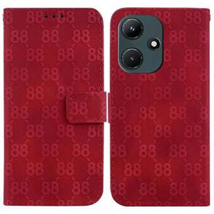 For Infinix Hot 30i / X669C Double 8-shaped Embossed Leather Phone Case(Red)
