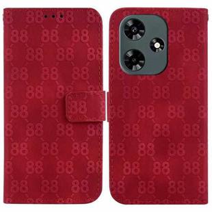 For Infinix Hot 30 Double 8-shaped Embossed Leather Phone Case(Red)