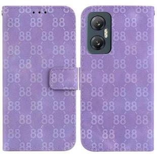 For Infinix Hot 20 5G Double 8-shaped Embossed Leather Phone Case(Purple)