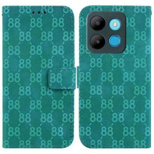 For Infinix Smart 7 African / X6515 Double 8-shaped Embossed Leather Phone Case(Green)