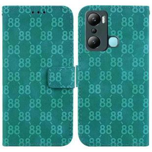 For Infinix Hot 20i Double 8-shaped Embossed Leather Phone Case(Green)