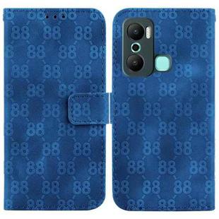 For Infinix Hot 20 Play Double 8-shaped Embossed Leather Phone Case(Blue)