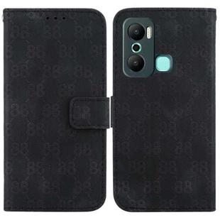 For Infinix Hot 20 Play Double 8-shaped Embossed Leather Phone Case(Black)