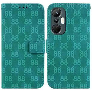 For Infinix Hot 20S Double 8-shaped Embossed Leather Phone Case(Green)