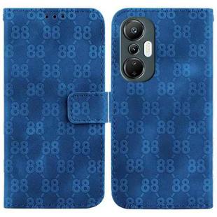 For Infinix Hot 20S Double 8-shaped Embossed Leather Phone Case(Blue)