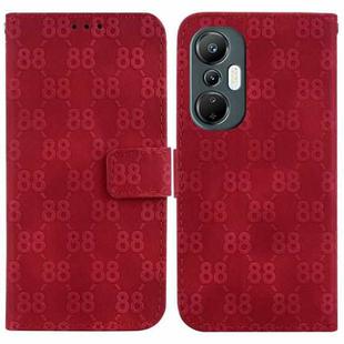 For Infinix Hot 20S Double 8-shaped Embossed Leather Phone Case(Red)