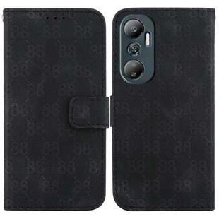 For Infinix Hot 20 Double 8-shaped Embossed Leather Phone Case(Black)