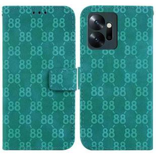 For Infinix Zero 20 / X6821 Double 8-shaped Embossed Leather Phone Case(Green)