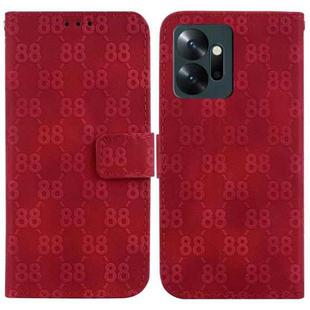 For Infinix Zero 20 / X6821 Double 8-shaped Embossed Leather Phone Case(Red)