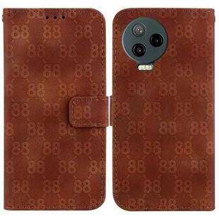 For Infinix Note 12 Pro 4G / Note 12 2023 Double 8-shaped Embossed Leather Phone Case(Brown)
