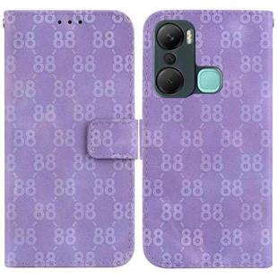 For Infinix Hot 12 Pro Double 8-shaped Embossed Leather Phone Case(Purple)