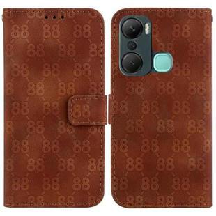 For Infinix Hot 12 Pro Double 8-shaped Embossed Leather Phone Case(Brown)