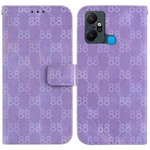 For Infinix Smart 6 Plus Double 8-shaped Embossed Leather Phone Case(Purple)