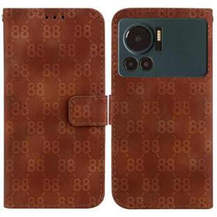 For Infinix Note 12 VIP Double 8-shaped Embossed Leather Phone Case(Brown)